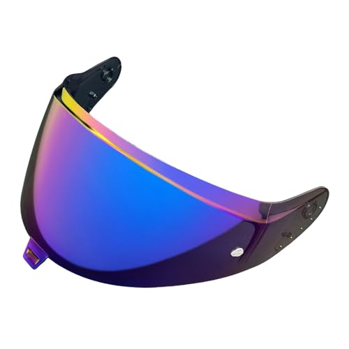 ヘルメットバイザー、 Skwal i3 ヘルメットバイザー SHARK Skwal i3 D-Skwal3 Ridill 2 Visera Ca-sco Moto フェイスシールドアクセサリー 防風 UV保護(Rainbow)