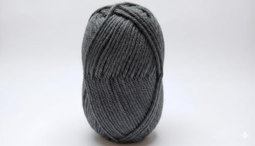 Image of Vardhman Magnus Knitting Yarn 100% Acrylic Bulky 4Ply Yarn (Pack of 1 Ball - 100g) - Knitting & Crochet Yarn for Winter Sweaters, Scarves, Blankets | Hypoallergenic, Hand Wash - Charcoal Grey