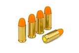 TechStudio3D 9mm Premium Brass Dummy Rounds – Reusable Snap Caps, Bright Orange (5, 10 and 20 Pack)