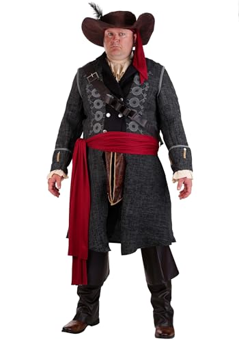 Fun Costumes Adult Blackbeard Pirate Costume Mens, Black High Seas Swashbuckler Captain Halloween...