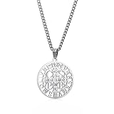 Durchbrochenes Ausschnitt Sankt Benno Medaille Anhänger-Kette Titansteel Gotischer Religiöser Schutz-Amulett Anhänger (Gold/Silber/Schwarz) für Männer und Frauen