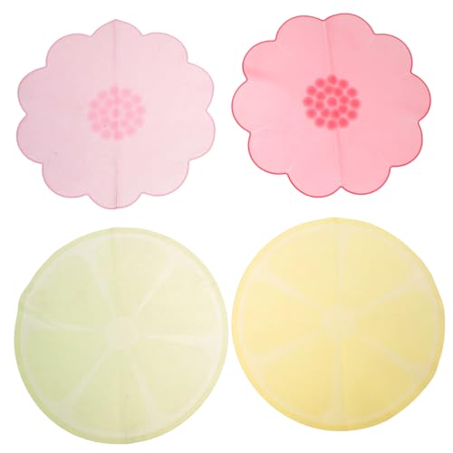 ULTECHNOVO 4Pcs Silicone Stretch Lids Food Grade Silicone Bowl Covers for Kitchen Storage and Flexible Sealing Covers Bright Colors