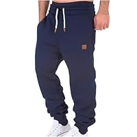 Men's Big Tall Sweatpants Relaxed Fit Drawstring Cargo Pants Heavyweight Fleece Lined Workout Joggers with Pockets