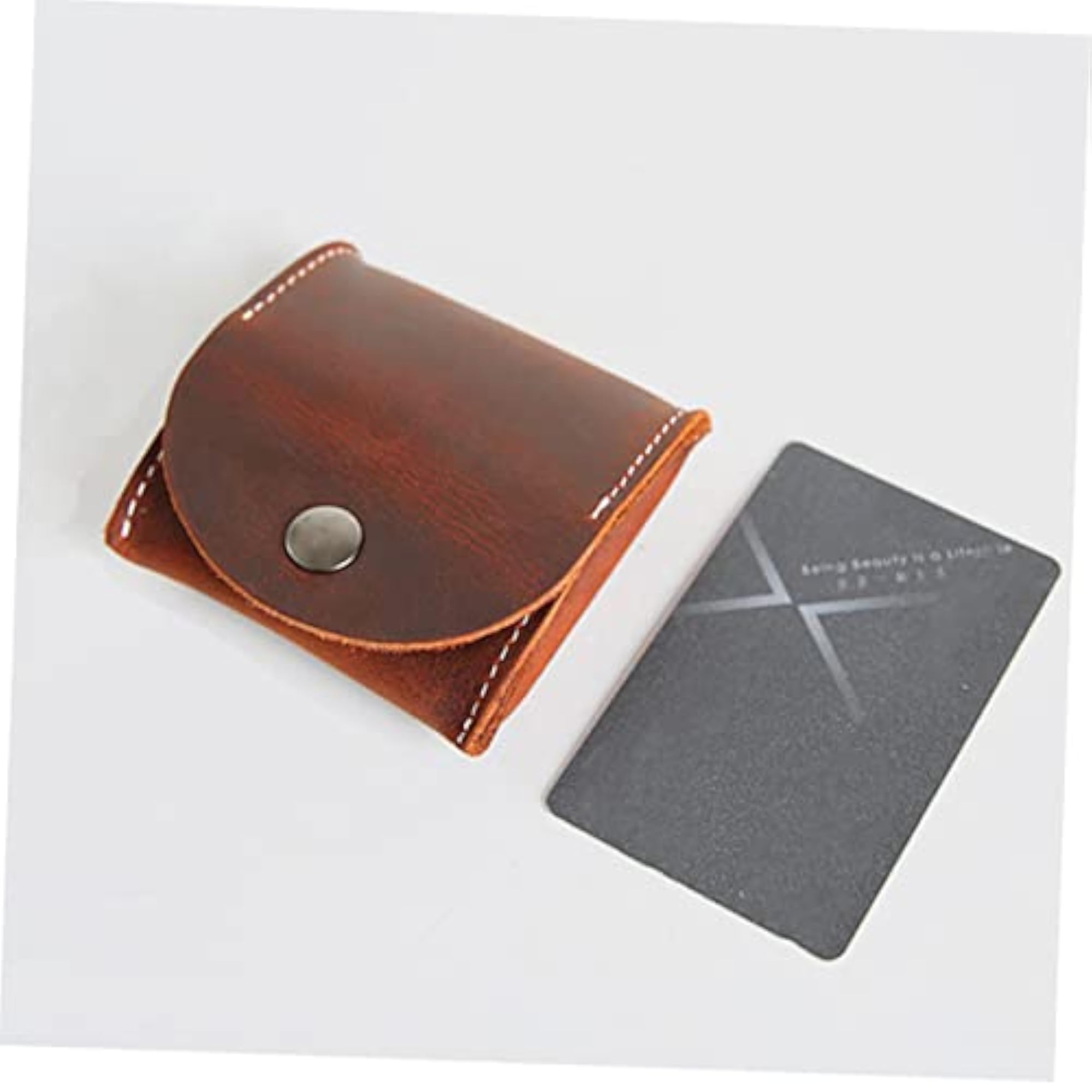 Men's Leather Coin Pouch, Vintage Style Organizer