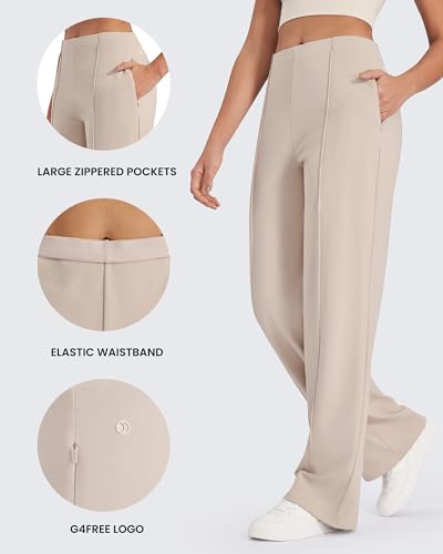 G4Free Wide Leg Pants for Women High Waisted Yoga Pants with Pockets Stretch Casual Lounge Pants3