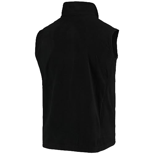 Image of dunbrooke Men's Black Minnesota Vikings Houston Fleece Full-Zip Vest