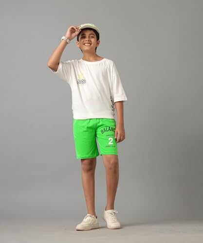 Image of KYDA KIDS 100% Cotton Printed Shorts for Boys and Girls - Regular Fit Multicolor Shorts for Unisex (Pack of 3)