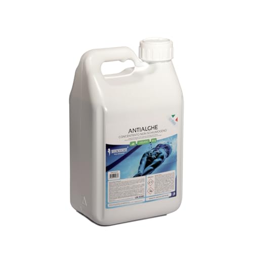 San Marco Antialghe Concentrato Professionale da 5 Kg per Piscine e SPA, Anti Alghe - Alghicida Igienizzante Non schiumogeno per Pulizia Acqua. No Schiuma