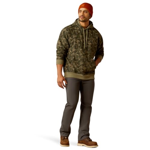 Ariat Men's Rebar Workman Shard Hoodie, Deep Lichen Camo, Large3