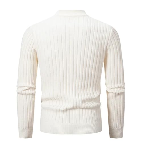 Men's Knit Solid Sweater Mock Neck Knitted Pullovers Causal Slim Fit Warm Thick Sweaters3