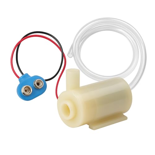 Waterproof Mini DC 9V Water Pump Kit with Battery Clip, ON/OFF Switch & Pipe – DIY Project Use for Aquarium, Fountain, Garden Sprayer, Water Transfer Science Kit