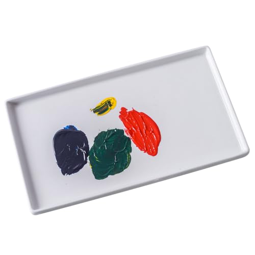 Paleta de pintura rectangular de 12 pulgadas en madera ligera para oleo y acrilico 3