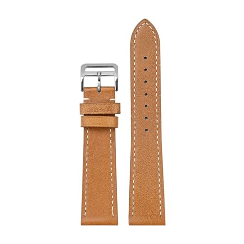 Image of XYZIYI Genuine Leather Watch Strap Band Universal Watchband 17mm-22mm(Light brown,21mm)