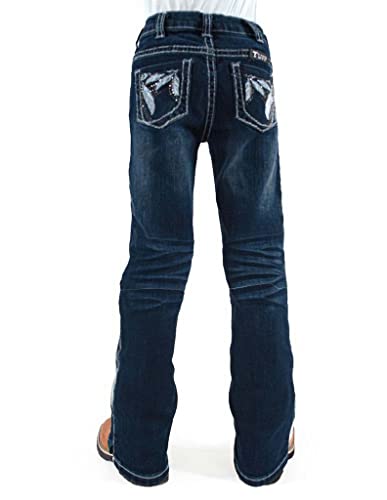 Cowgirl Tuff Western Jeans Girls Fly Bootcut 9 Reg Medium Wash GJFLYG4