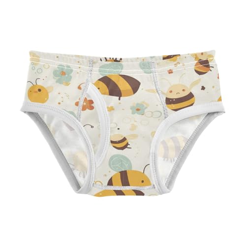 KLL Linear Bee Liquid Toddler Boys Pure Cotton Nighttime Underwear Breathable Children Panties