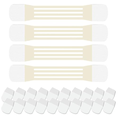 Cinta de elevación de cuello, 4pcs cinta de elevación de cuello elástica arrugable arrugando tiras con 20 almohadillas adhesivas cara de piel autoadhesiva cara amigable para mujeres, color de la piel