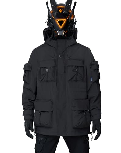 Image of MFCT Men's Techwear Waterproof Windbreaker with Funnel Hoodie