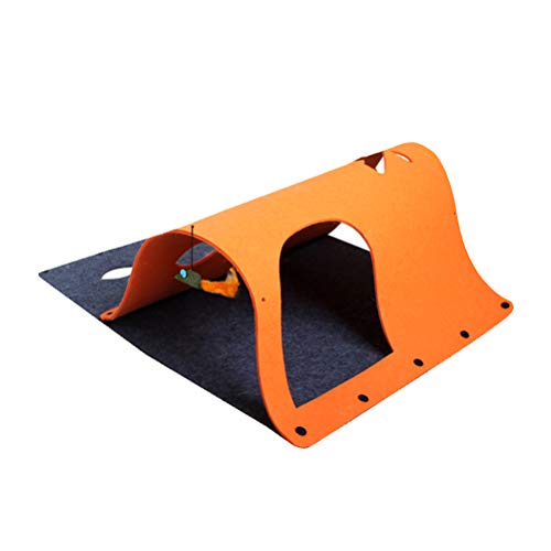 Maca multifuncional para gatos em túnel para animais de estimação com feltro (laranja 44 * 60 cm)