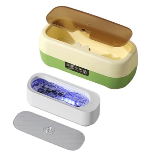 YRTUOP Limpia Gafas Ultrasónico - Limpiador Eléctrico Ultrasónico Para Collares - Recargable 3 Modos Para Gafas Dentaduras Retenedores Anillos,Para Prótesis Dentales Y Accesorios