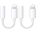 Produktbild Apple MFi Certified2 Pack Lightning auf 3,5 mm Kopfhörer Adapter Aux Adapter, Lightning auf Klinke Audio Adapter Kompatibel mit iPhone 12/12 Pro/11/11 Pro/11 Pro Max/XXR/XS/XS Max/8/8Plus/7 /7 Plus