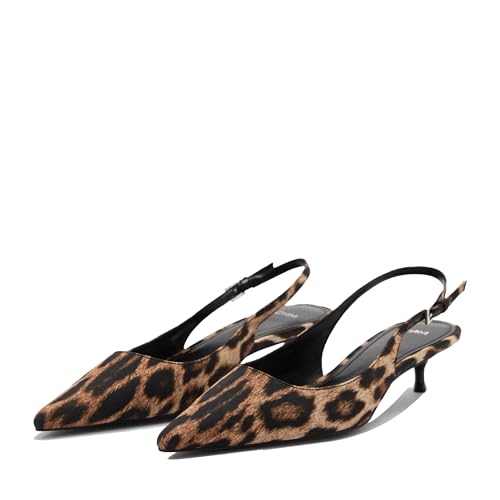 Kitten Heels for Women Elegant Slingback Strappy Pointed Fashion Breathable and Comfortable Footwear Perfect for Weddings Pumps Shoes