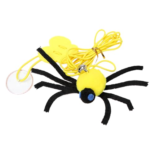 FVPKYUR Coperta giocattolo per gatti | elastico con figura ragno come incentivo per il gioco per gatti – Corda elastica giocattolo per gatti – per piccole razze medie e grandi