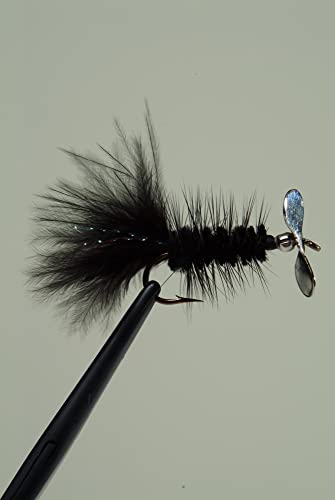 Pistol Pete Hi-Country Fishing Flies, Size 6, Black Panther