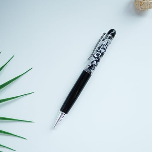 Image of Poison Skull Funny Pens Cute Floater Floating Liquid Writing Journaling Office Pen Unique Gift For Women Men