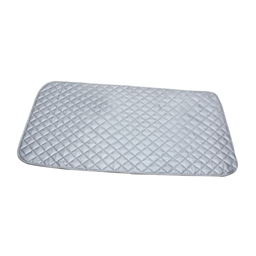 Amosfun Tapis de Lavage Et de Séchage Couverture de Repassage Housse de Planche à Repasser Coton Gris Coussin de 5 X 18 9 Pouces Rangement Compact