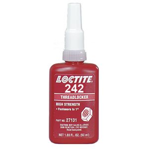 PART NO. LCP24221 Loctite 242 Mil Spec Medium Strength Blue Threadlocker, 10mL Bottle