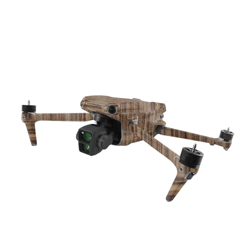 Image of MightySkins Glossy Glitter Skin Compatible with DJI Air 3 - Dark Zebra Wood | Protective, Durable High-Gloss Glitter Finish | Easy to Apply
