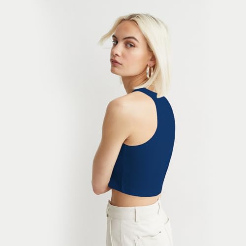Image of KERI PERRY Tops for Women Crop Top for Women's Tank Activewear Tee Sports Western Casual Cotton Camisole Pack of 3 Combo