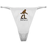 CafePress Sascrotch Classic Thong Underwear, Funny Womens Panties White