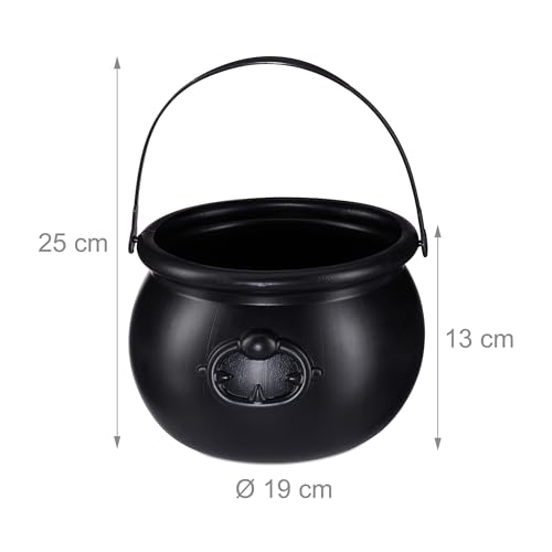 Chaudron pour Halloween lot de 2 récipients avec anse pour costume de magicienne - 5