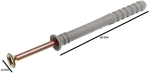 250 X Nylon Hammer-In Frame Fixings - M80mm - Plugs & Screws