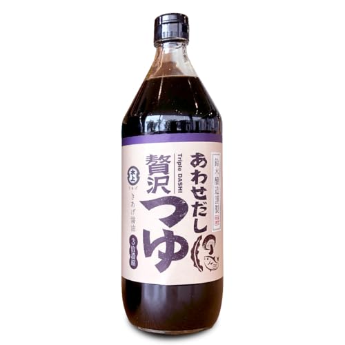 贅沢つゆ (900ml × 1本) きあげ 醤油 木桶仕込み つゆ 天つゆ めんつゆ 調味料 国産 丸大豆 小麦 食塩 砂糖 みりん かつおぶし しいたけ 椎茸 昆布 こんぶ 老舗 鈴木醸造 桜川市 [EP008sa]