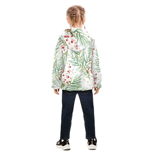 OTVEE Winter Christmas Pine Twigs Kids Hoodie Jacket Fall Spring Full Zip Warm Outwear Coat4