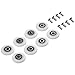 8 Pack Shower Door Roller Replacement Set with 19/23/25mm Nylon Wheels and Stainless Steel Screws, Adjustable for Smooth Glide, Compatible with Most Shower Enclosures(25mm)