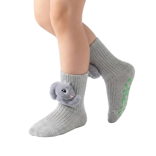 Bibykivn 3D-Tiersocken Für Kinder Bezauberndes 3D-Design Warmes Material Kreative Geschenkidee Kuschelsocken Stricksocken Aus Baumwolle Mit Faultiermotiv Animal Wintersocken (Kaninchen)