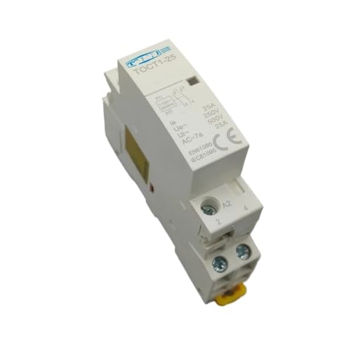 Contacteur modulaire 25A 2P 2NO bobine 110V AC relais de puissance domestique rail DIN 50Hz