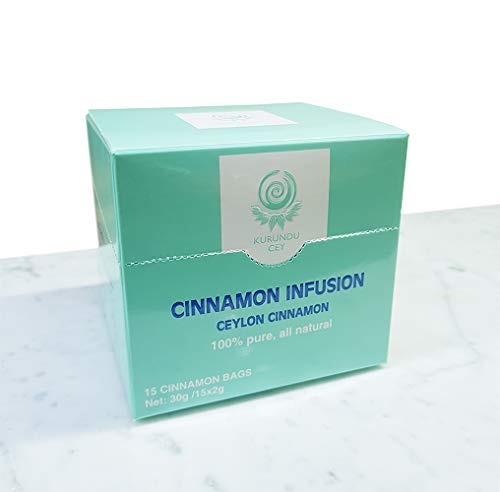 Kurundu Cey Cinnamon Infusion - 100% Pure All Natural Ceylon Cinnamon (15 Sachets)
