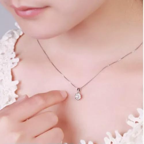 Collier de chaîne en argent 925 flocon de neige 2CT, le cadeau d'anniversaire idéal pour elle