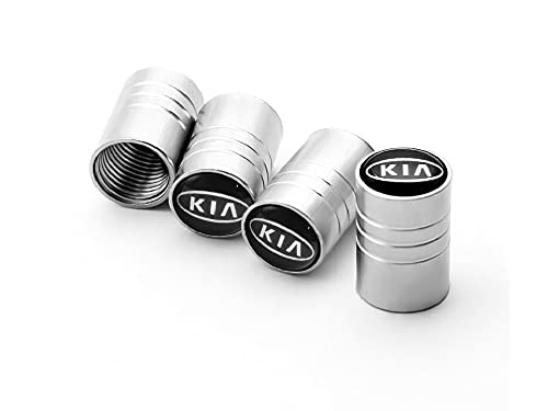 [Lot de 4] Hirondelle Bleue™ Capuchon Bouchon de Valve chromé générique Compatible avec Kia( Ceed Carens Picanto ) Cover
