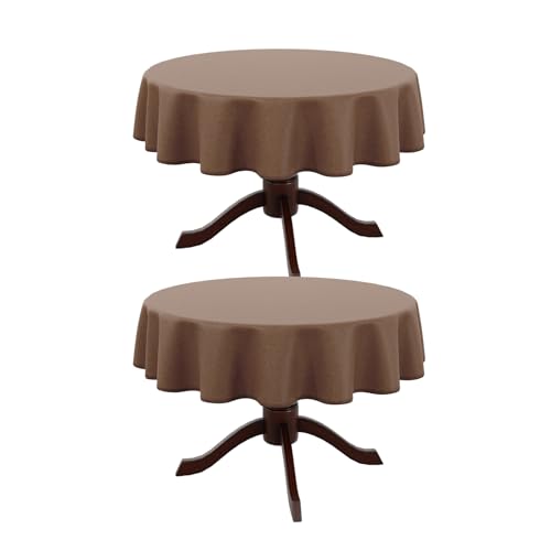 Image of AUSSPVOCT Textured Round Tablecloth 60 Inch for Birthday Party Home Decor
