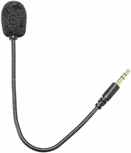 Image of Jowxsx Black Headset Microphone Adjustable 360 Degrees Bendable Jack Headphone Controller Z5a5 Combined 3.5mm Game Gaming Mic to Mic PC Game Headsets
