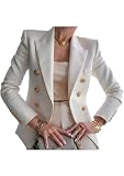 OMZIN Femmes Printemps Blazer Coupé Vestes Légères Couleur Solide Costume Veste Branche 3XL