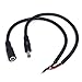 YSJJZRL 2 Pack DC 5.5x2.1mm Male+Female Plug to Bare Wire Open End DC Power Pigtails Cable DIY Repair Cord (5M)