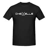 Chevelles Band Logo Classic T-Shirt Crew Fashion Neck Casual Top Basic Short Sleeve Shirt Black X-Large