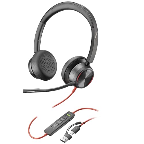 Image of Poly Blackwire 8225 Stereo USB-C Headset +USB-C /A Adapter