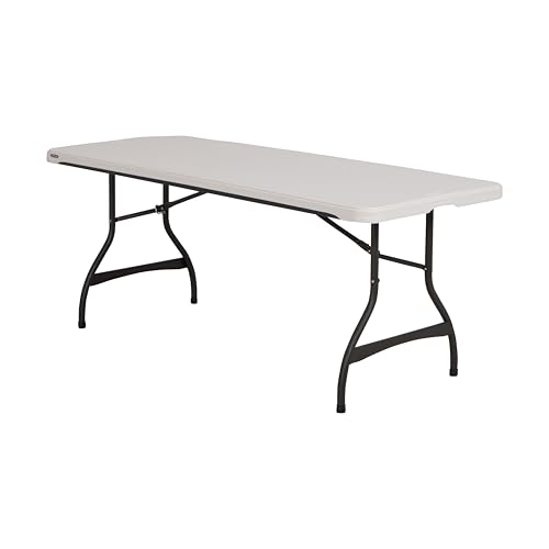 Lifetime 6-Foot Nesting Folding Table, Commercial, Almond